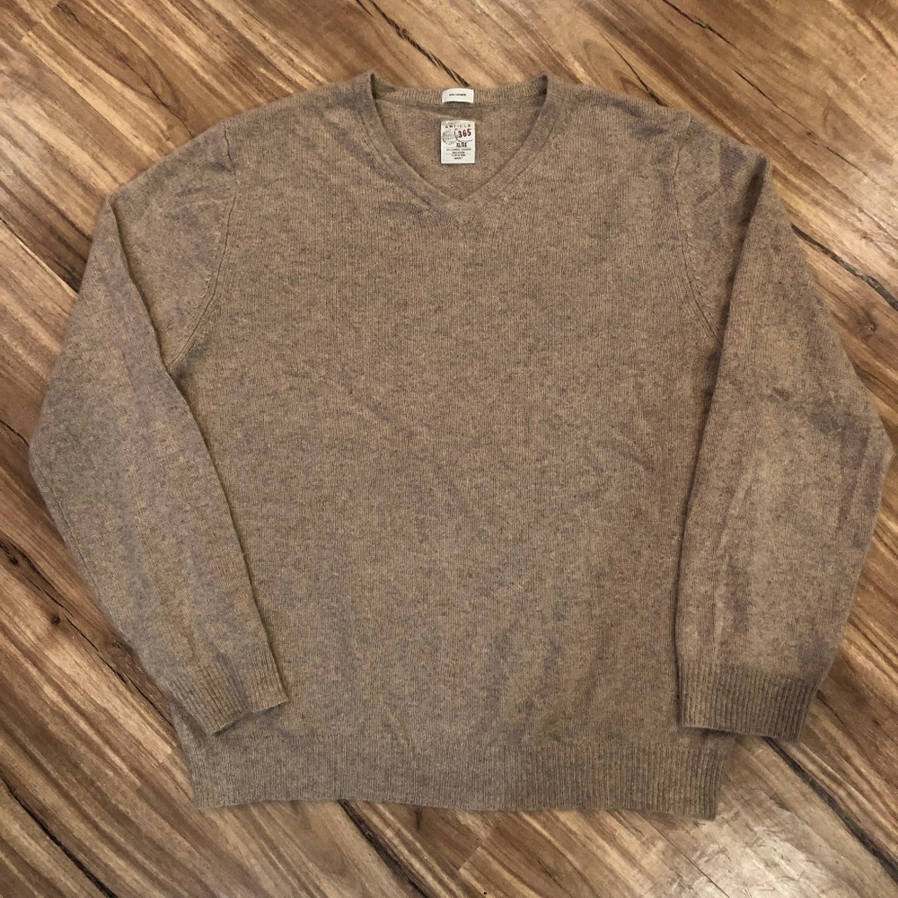 Article 365 Mens XL Brown Cashmere Mens Sweater